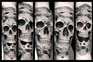 Skull real tattoo idea