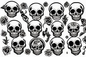 Real skull tattoo idea