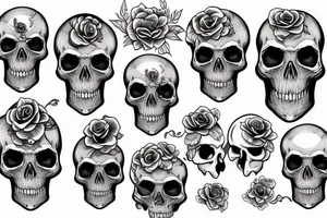 Real skull tattoo idea