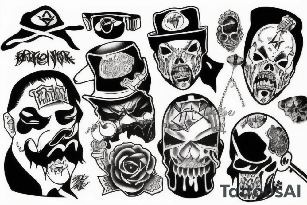 Nu metal,gangster,live,freedom tattoo idea