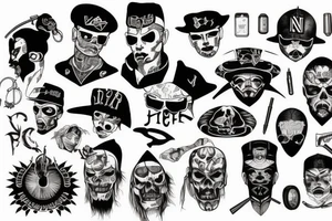 Nu metal,gangster,live,freedom tattoo idea