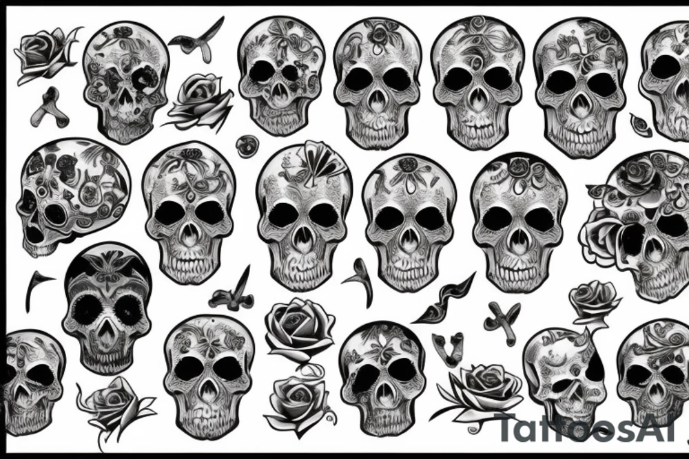 Skull tattoo idea