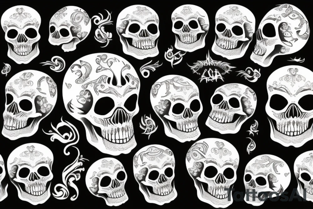 Skull tattoo idea