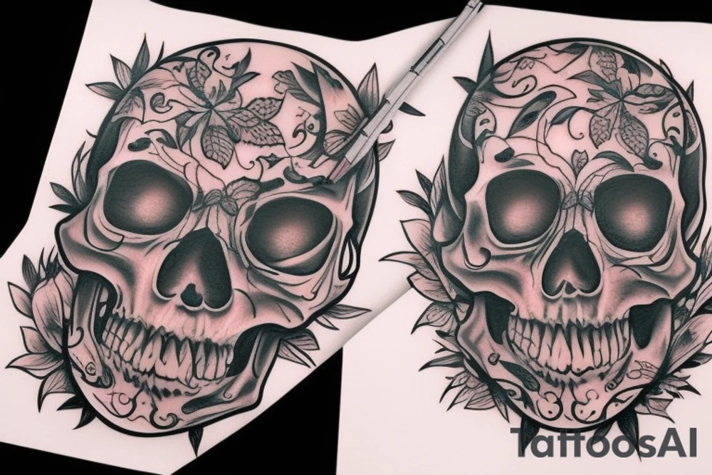 Skull tattoo idea
