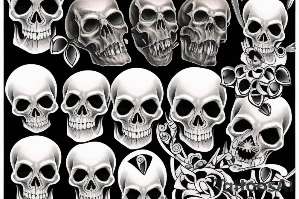 Skull tattoo idea