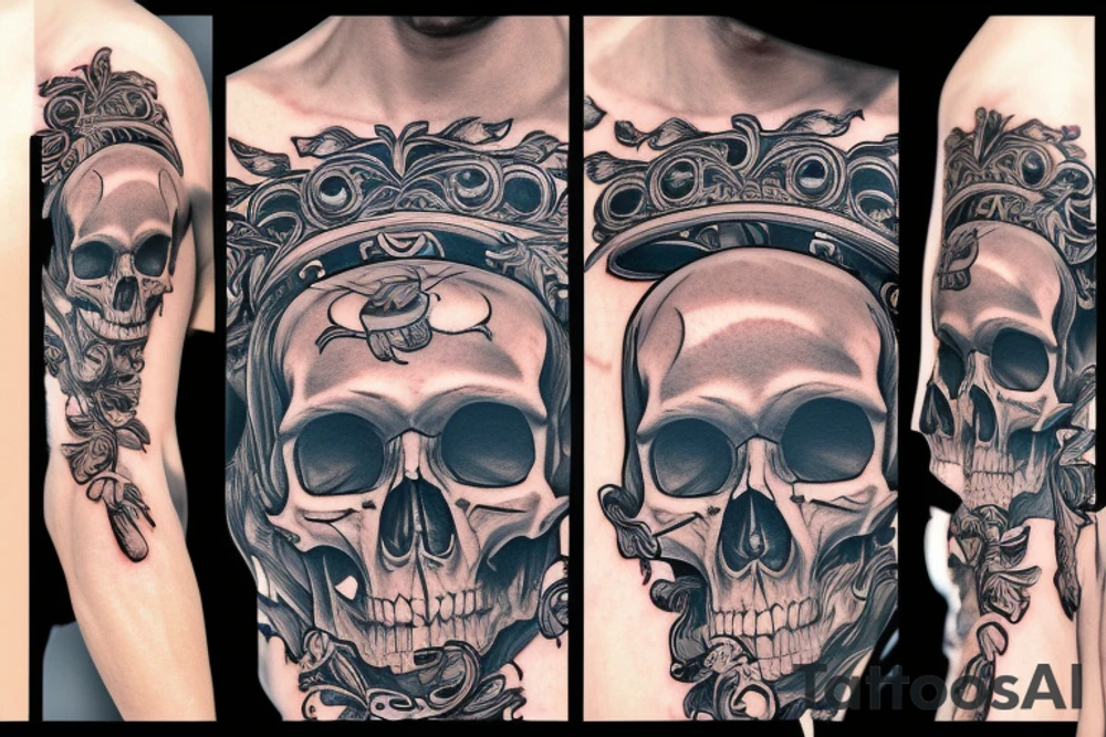 Skull,gangsta tattoo idea