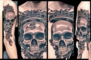 Skull,gangsta tattoo idea