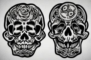 Skull,gangsta tattoo idea