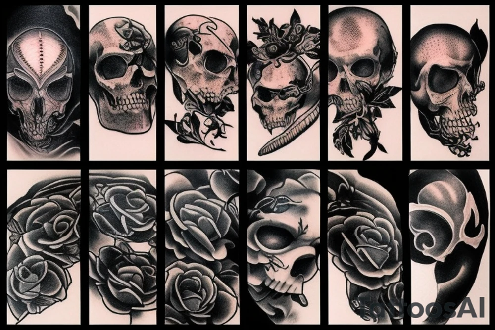 Black reptile tattoo idea