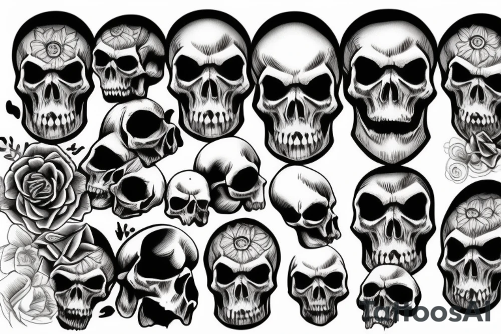 Death,skull,life tattoo idea