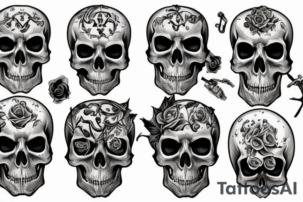 Death,skull,life tattoo idea