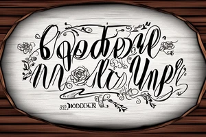 Wooden barrel standing up with the word Bodker written across the middle tattoo idea