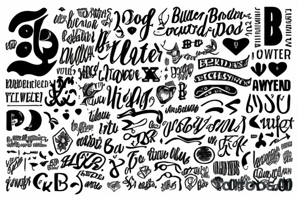 The word BØDKER written in simple letters tattoo idea