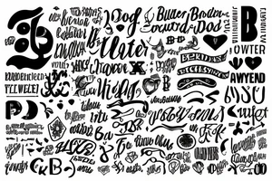 The word BØDKER written in simple letters tattoo idea