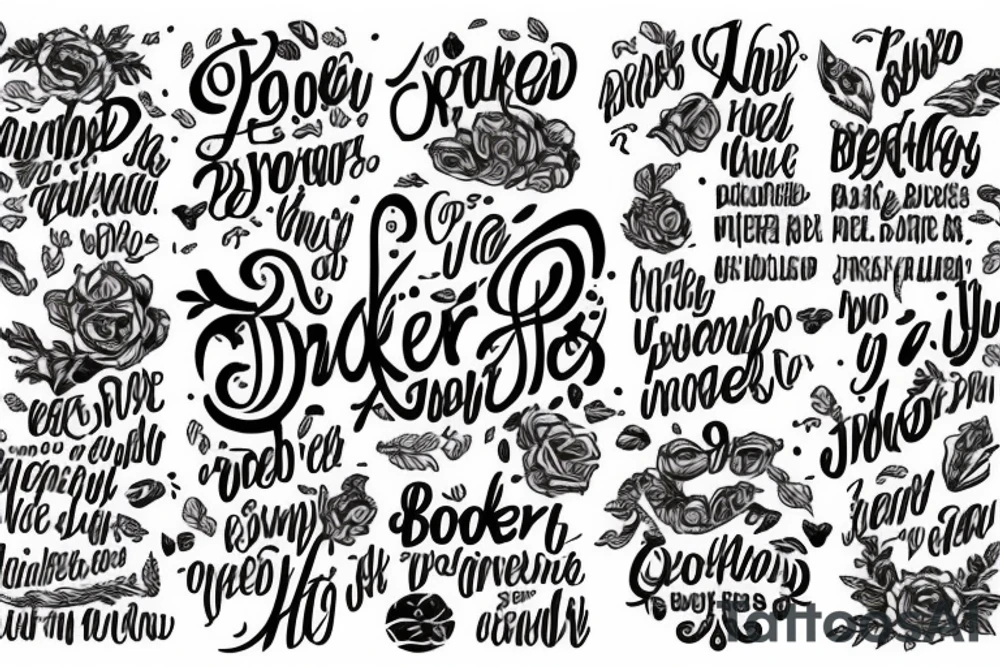 The word BØDKER written in simple letters tattoo idea