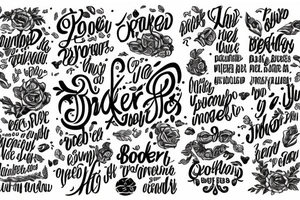 The word BØDKER written in simple letters tattoo idea