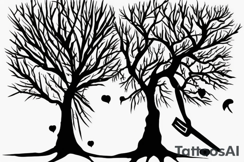 The tree remembers what the axe forgets. Tree with cuts out if it. tattoo idea