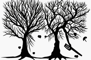 The tree remembers what the axe forgets. Tree with cuts out if it. tattoo idea