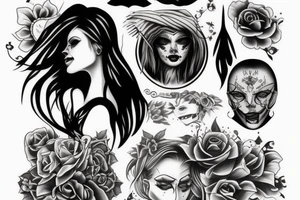 girl with evil spirit tattoo idea
