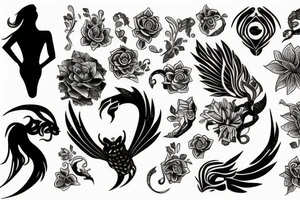 beautiful Girl and Scorpio tattoo idea