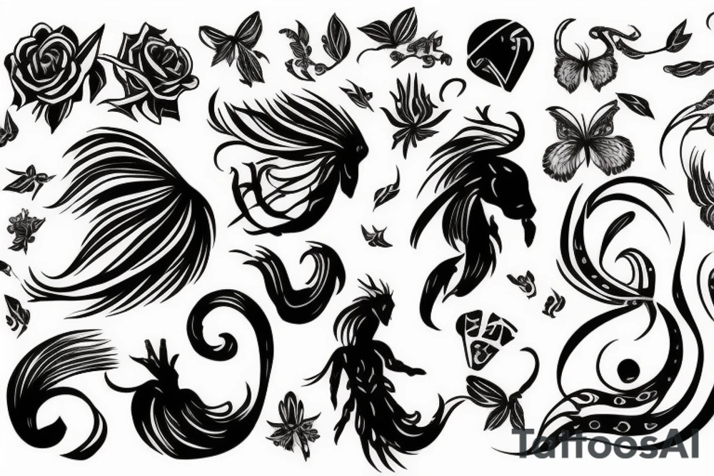 beautiful Girl and Scorpio tattoo idea