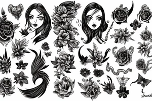 beautiful Girl and Scorpio tattoo idea