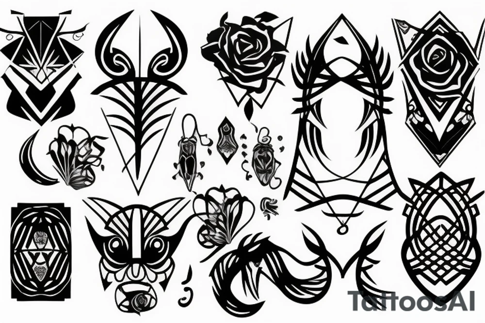 beautiful Girl and Scorpio tattoo idea