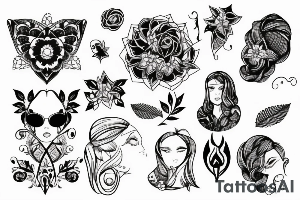 beautiful girl tattoo idea