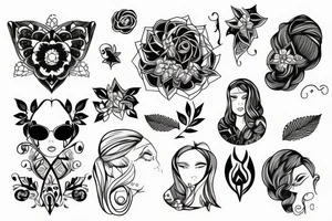 beautiful girl tattoo idea