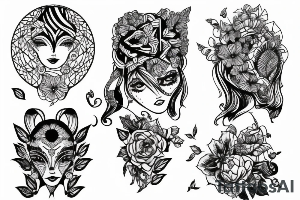 beautiful girl tattoo idea
