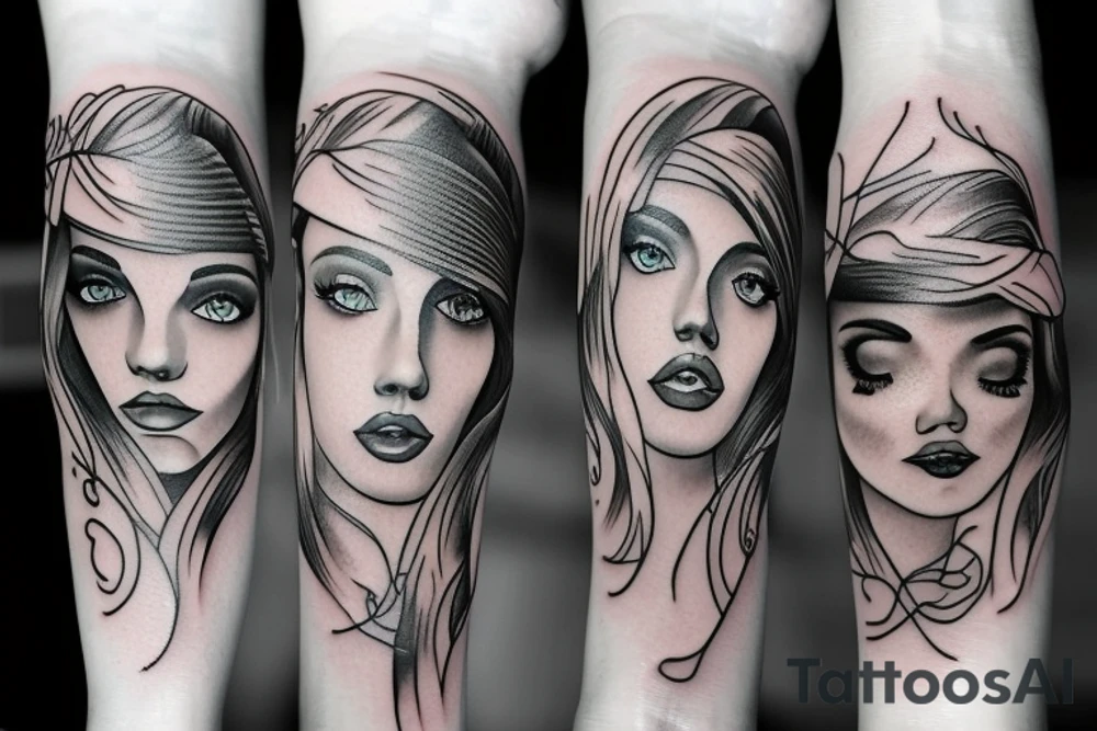 beautiful girl tattoo idea