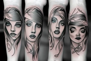 beautiful girl tattoo idea