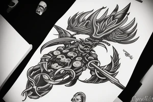 Scorpio warrior tattoo idea