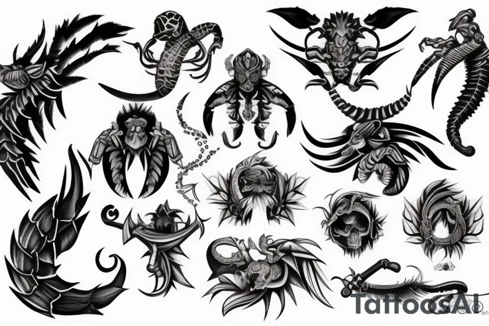 Scorpio warrior tattoo idea