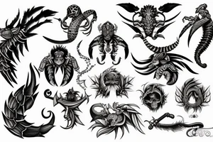 Scorpio warrior tattoo idea