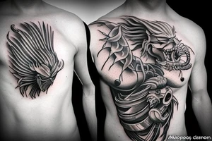 male Scorpio warrior tattoo idea