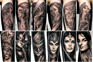 fighter with big sword tattoo idea