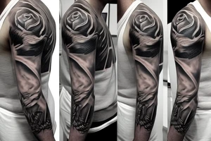 powerful male fighter tattoo idea