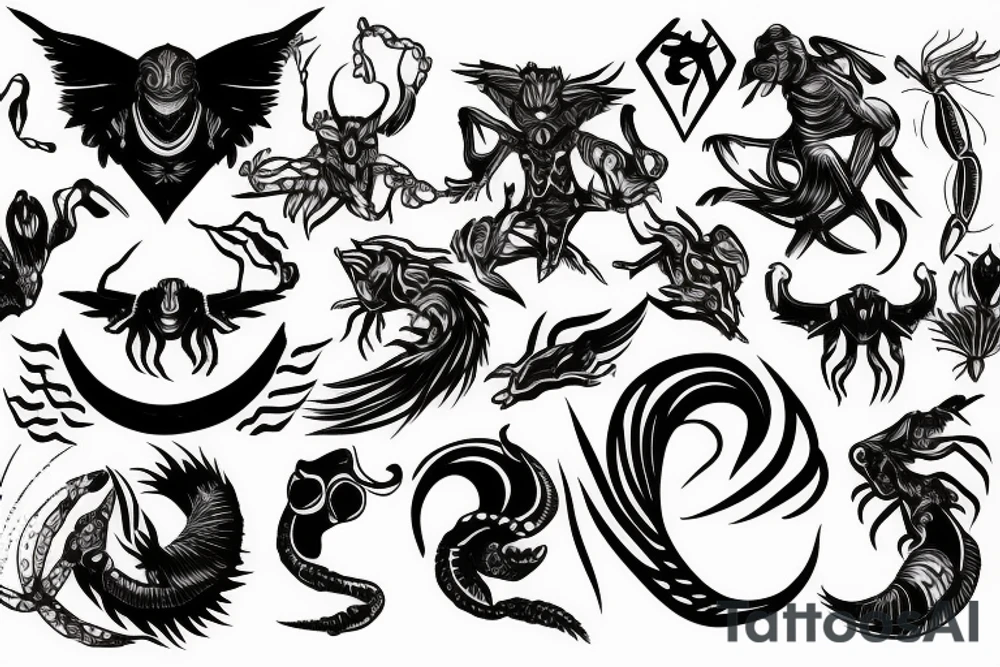 Scorpio with super powers tattoo idea