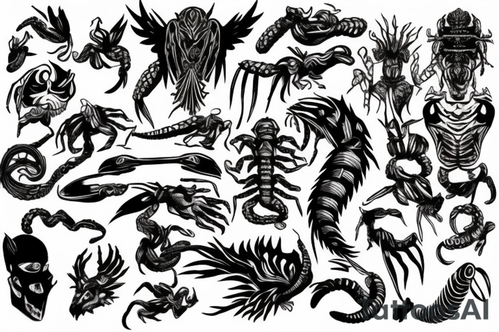 Scorpio with super powers tattoo idea