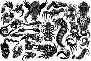 Scorpio with super powers tattoo idea