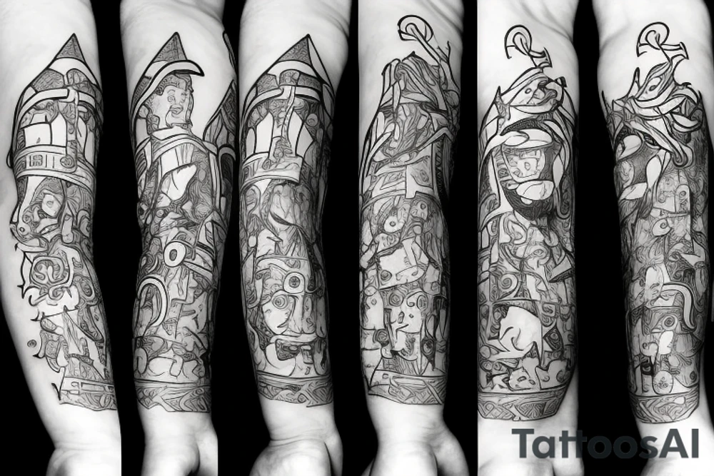 king, knight on his knee tattoo idea