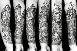 king, knight on his knee tattoo idea