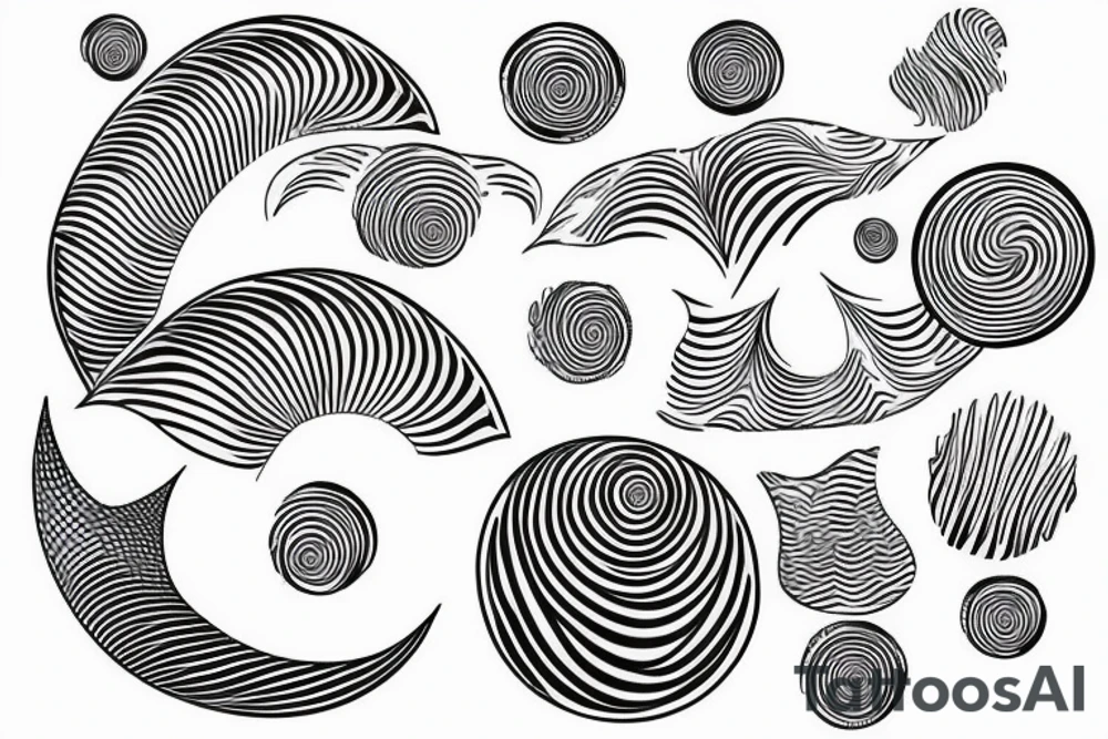 water ripples with water drop tattoo idea