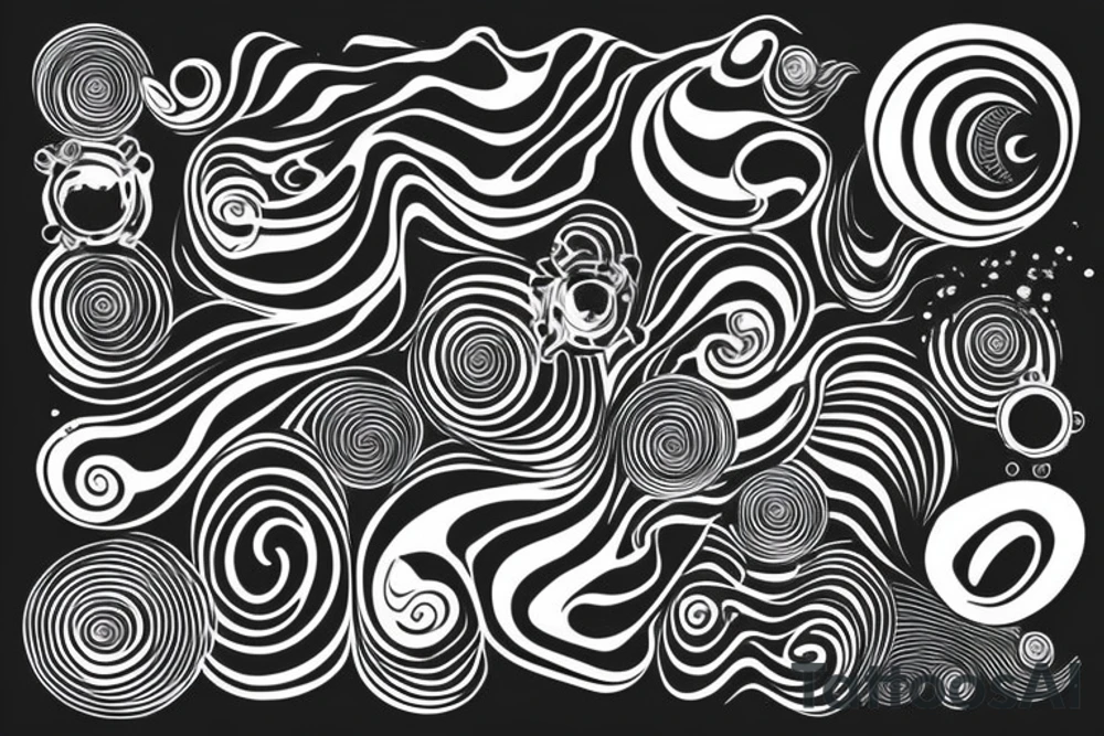 water ripples with water drop tattoo idea