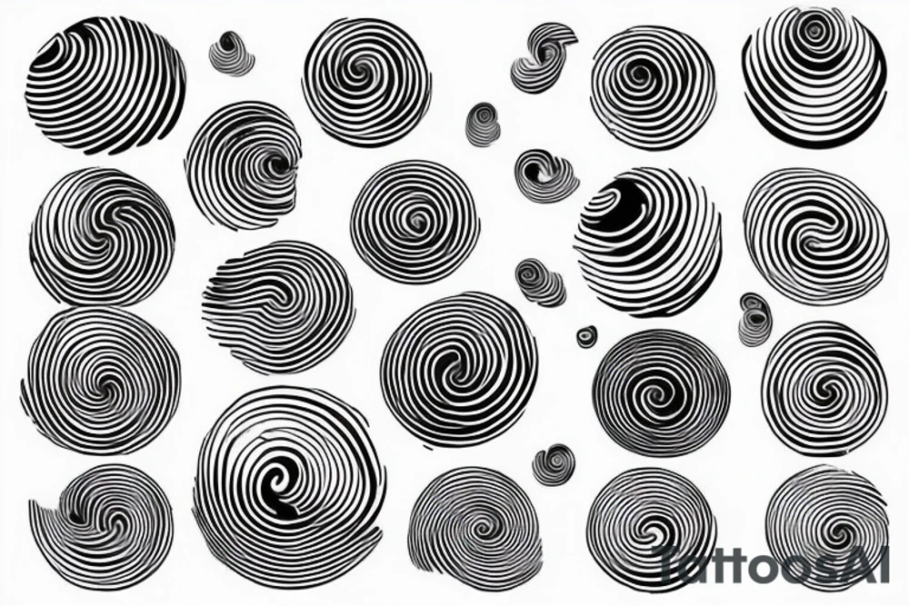 ripples on water in perspective with water drop tattoo idea