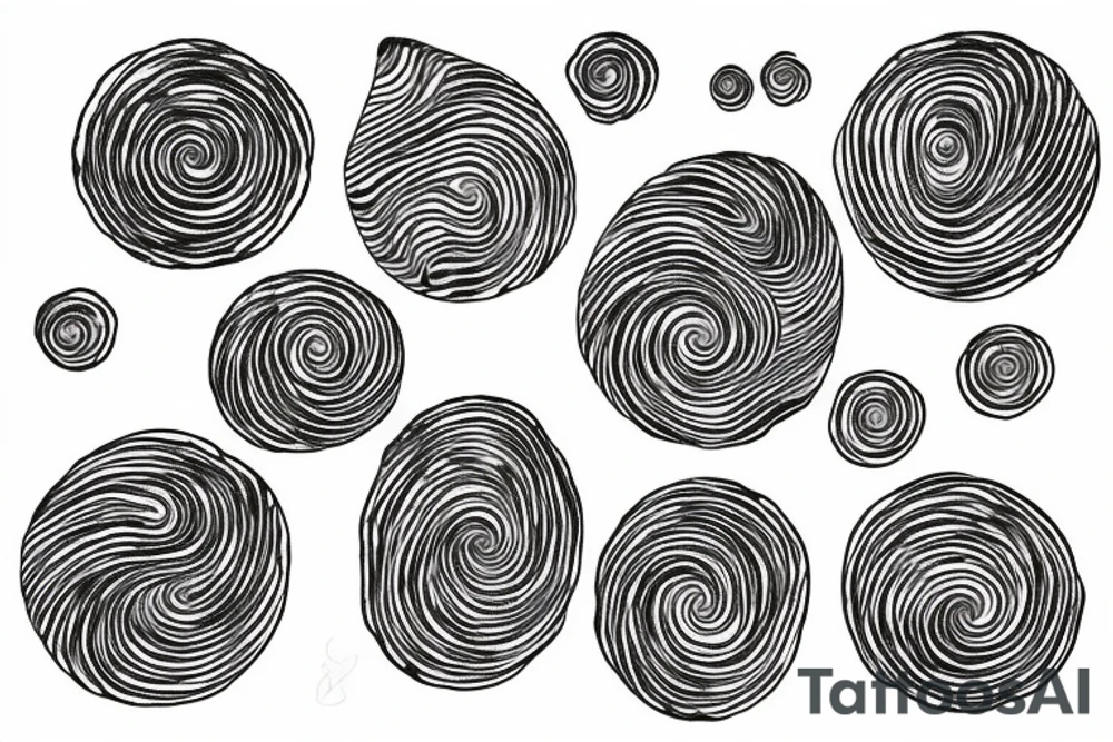 ripples on water in perspective with water drop tattoo idea
