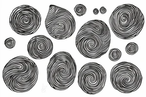 ripples on water in perspective with water drop tattoo idea