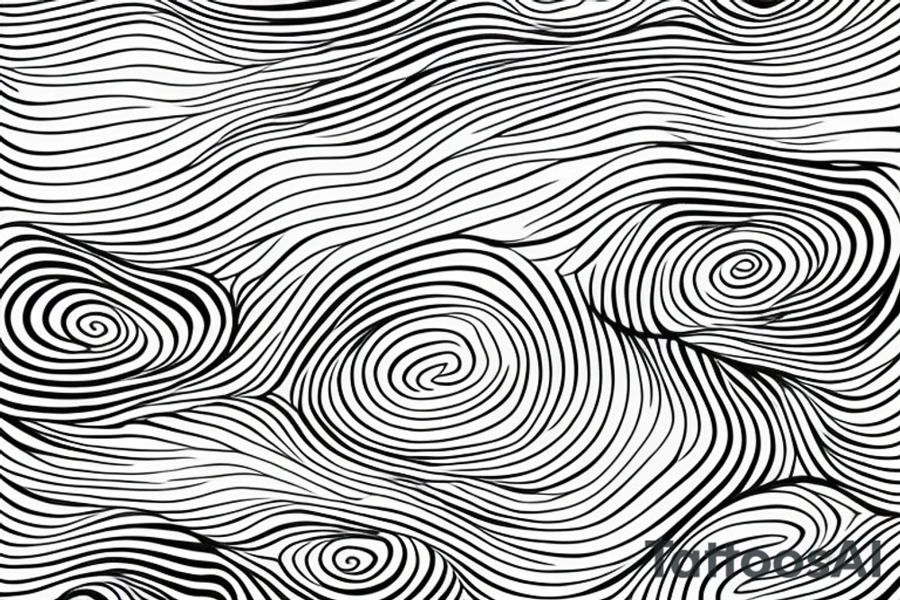 ripples on water in perspective with water drop tattoo idea