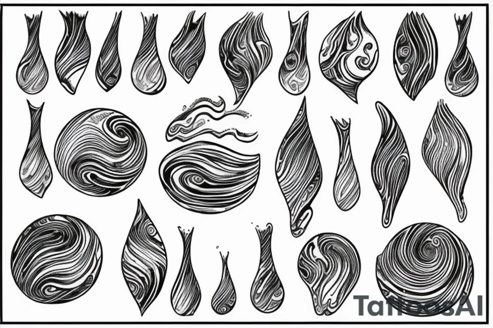 drop of water with water ripples tattoo idea